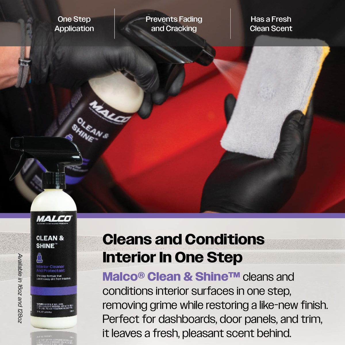 Clean and Shine Interior Car Cleaner and Dressing (16 Fl Oz)
