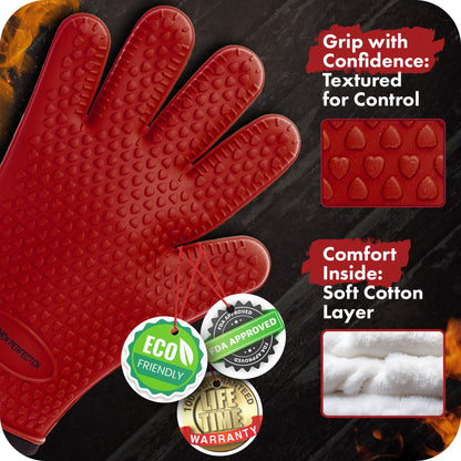 Silicone Smoker BBQ Gloves (2 Count)