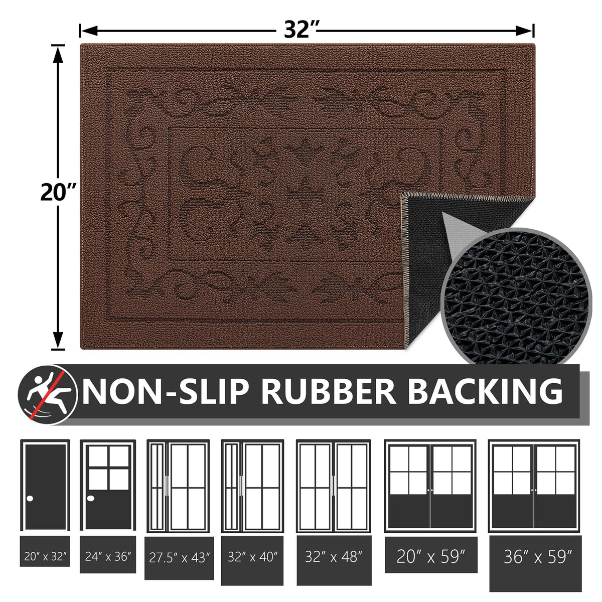 Dirt Trapper Door Mat 20" x 32"