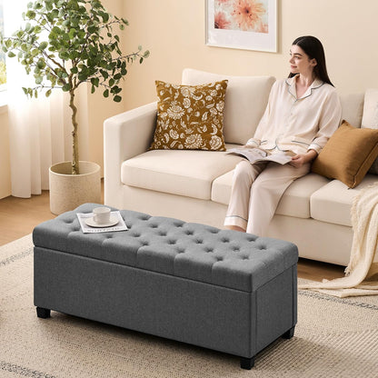 Storage Ottoman Bench for Bedroom