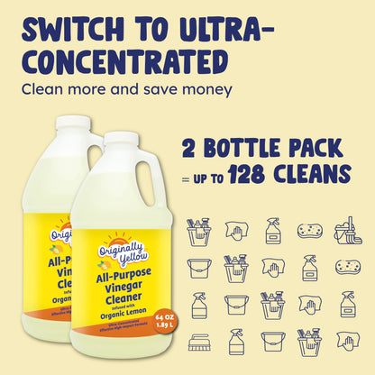 Lemon White Vinegar For Cleaning Purpose 1 Gallon (128 Fl Oz)