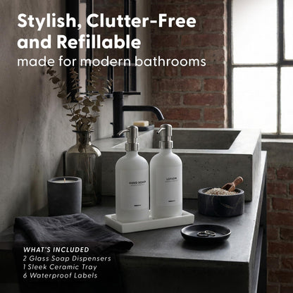 Bathroom Soap Dispenser Set (3 Count)