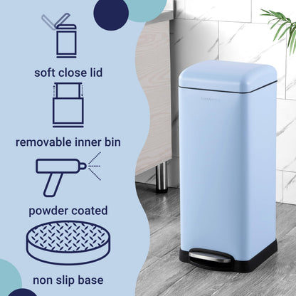Betty 8 Gal Step Trash Can Soft
