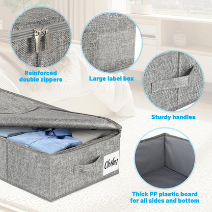 Under Bed Storage Container Bins 4 Pack (4 Count)