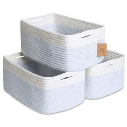 13.5”x8.5”x5.5” Rectangle Storage Baskets for Shelves 3 Pack (3 Count)