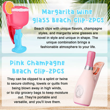 8 Pcs Beach Towel Clips Beach Chair Pool Clips for Chairs Plastic Windproof Holder Funny Decorative Clothespins for Patio Accessories Summer