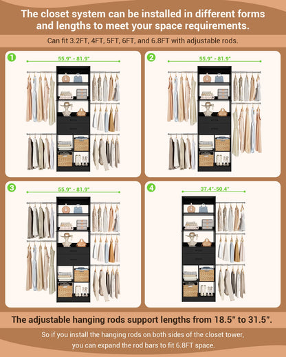 Small Closet System (6 Count)