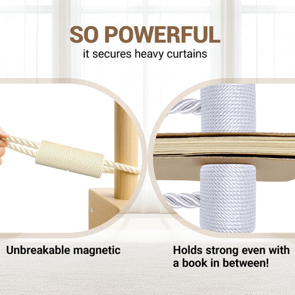 Magnetic Curtain Tiebacks Beige 4pcs (4 Count)