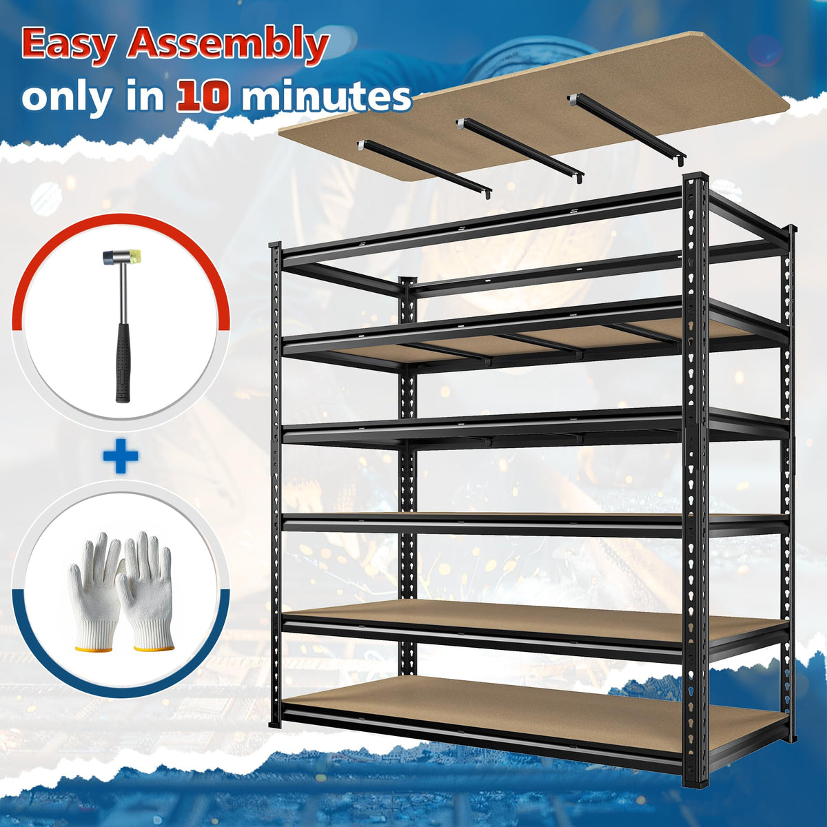 55" W Garage Shelving
