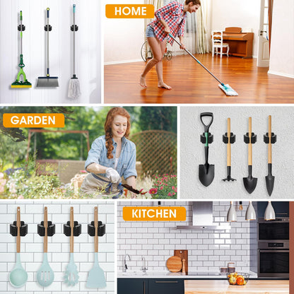 24 Pack Broom and Mop Holder Wall Mount (24 Count)