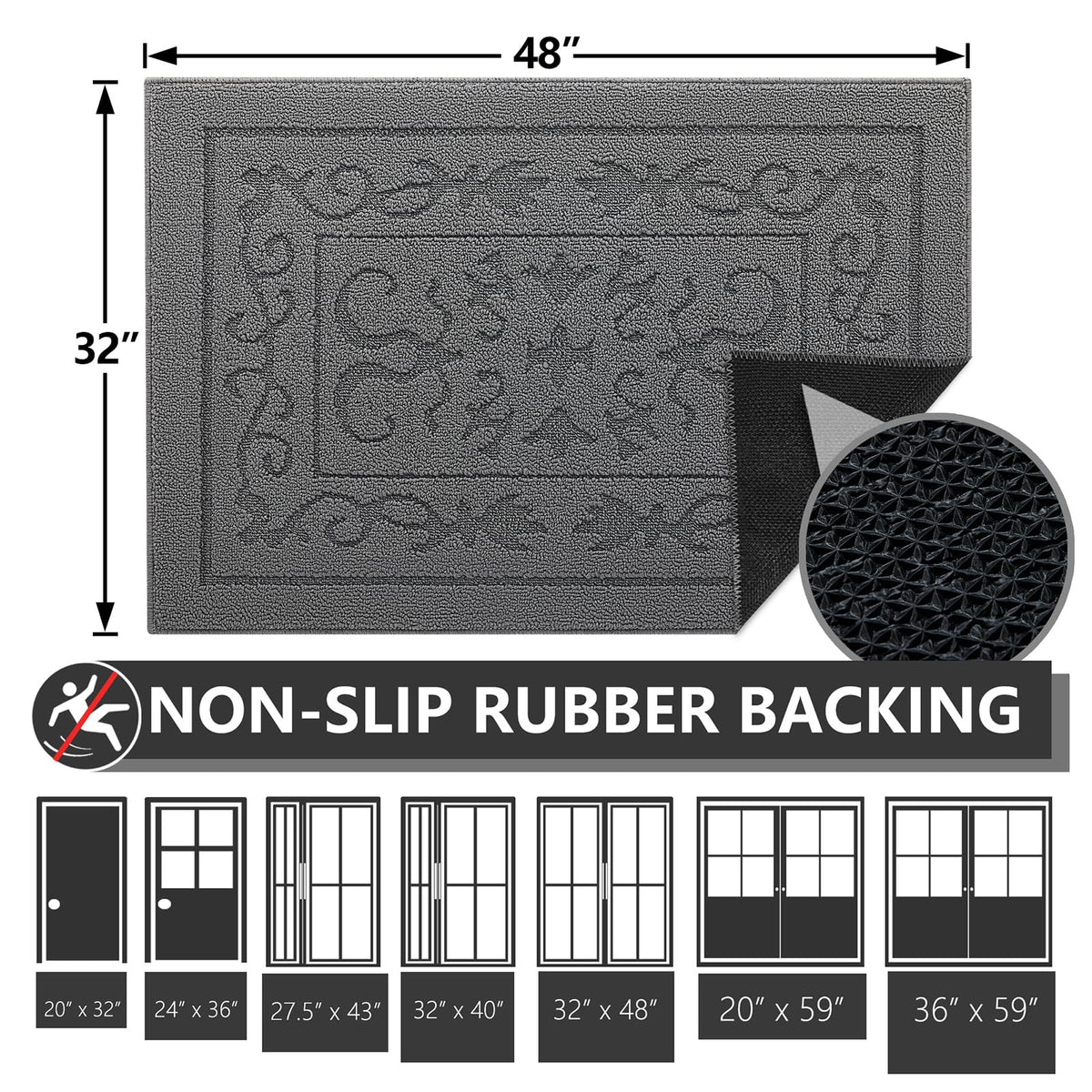 Dirt Trapper Door Mat 32" x 48"