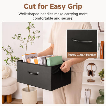 Black Storage Bins (4 Count)
