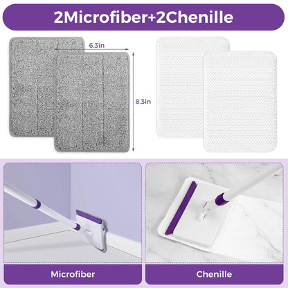 4 Pack Baseboard Cleaner Pad Refills for Wlich (4 Count)