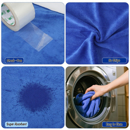 4 Pack Extra Large Microfiber Cleaning Cloths 20"x30" (4 Count)