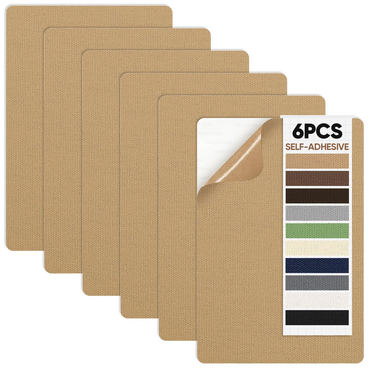 Canvas Repair Patch 5.5 x 8 Inches 6Pcs Self (6 Count)