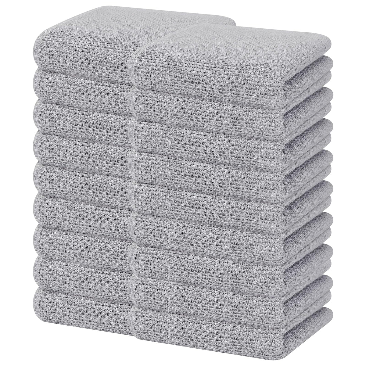 100% Cotton Waffle Weave Kitchen Dish Towels 18 (18 Count)