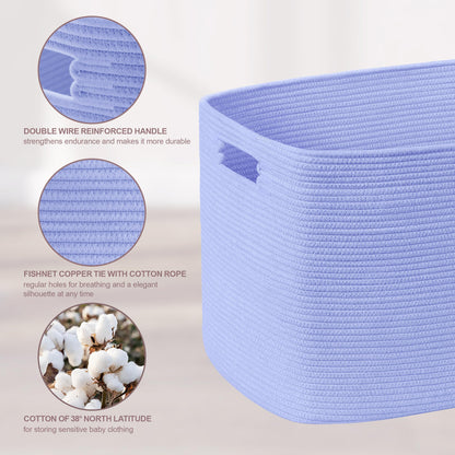 45L Small Woven Laundry Basket Hamper with Handles