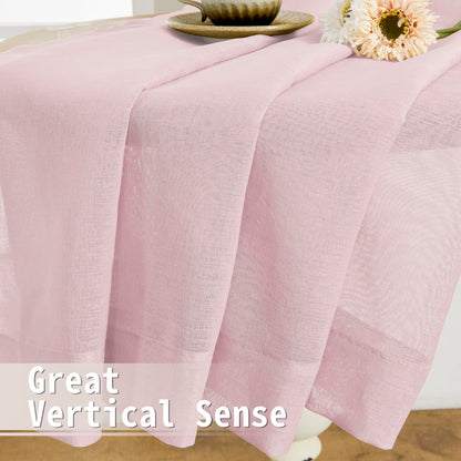 Sheer Door Curtain Closet Linen Textured Curtains Sheer Doorway Light Filtering Voile Patio Glass Doors Rod Pocket Curtain French Door