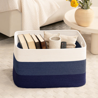 60L Woven Laundry Basket Hamper with Handles
