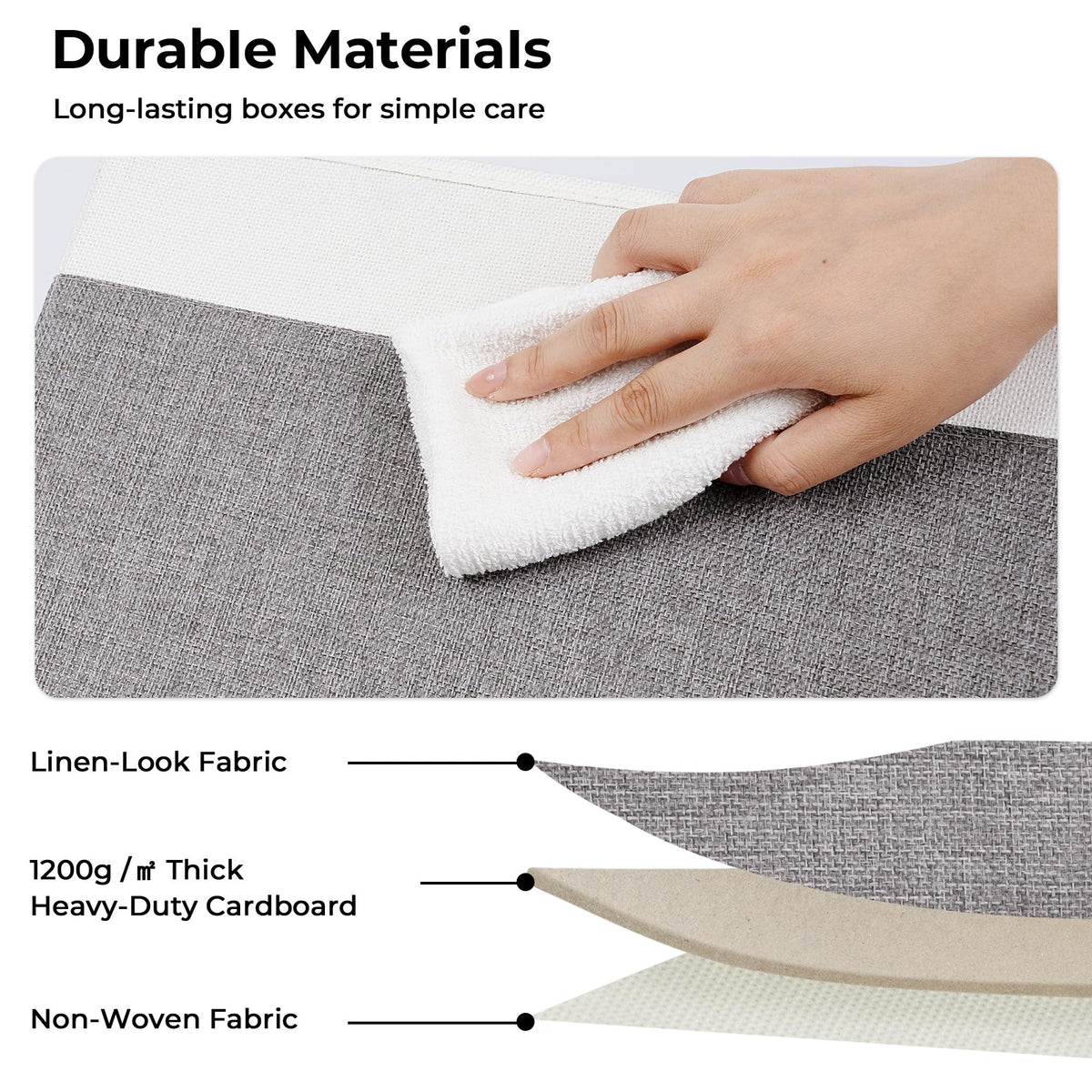 Closet Storage Bins with Label (3 Count)