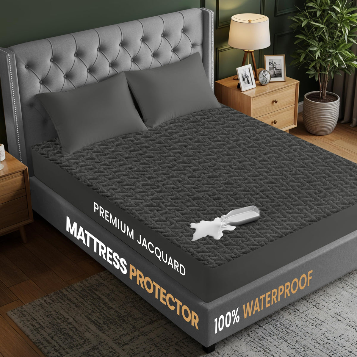 Premium Waterproof Mattress Protector Queen Size