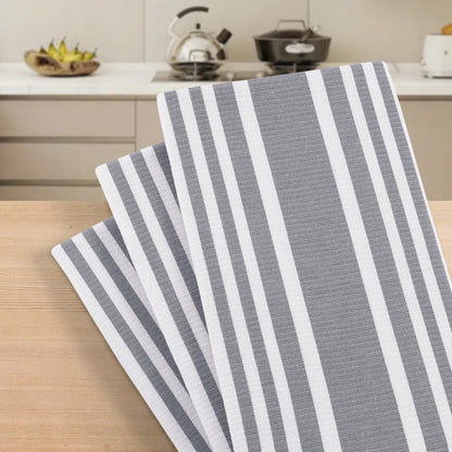 Premium Cotton Stripe Kitchen Towels 6 Pack (6 Count)