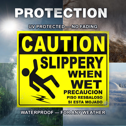 Caution Slippery When Wet Stickers (2 Count)