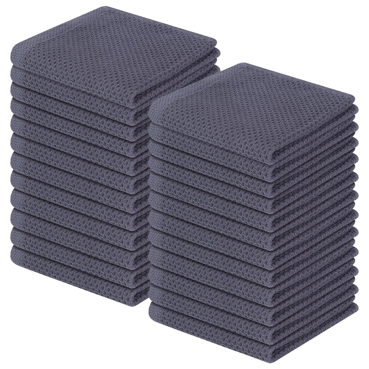 100% Cotton Waffle Weave Kitchen Dish Cloths 24 (24 Count)