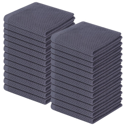 100% Cotton Waffle Weave Kitchen Dish Cloths 24 (24 Count)