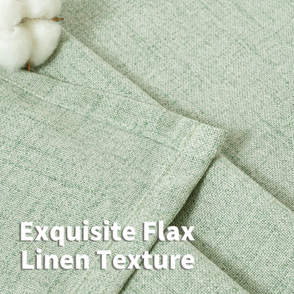 Sage Green Linen Semi Sheer Curtains 72 Inch Length 2 Panels (2 Count)