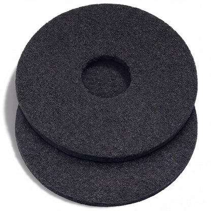 2 Pcs 17" Black Scrubbing Pads Commercial Cleaning Orbiter Pads (2 Count)