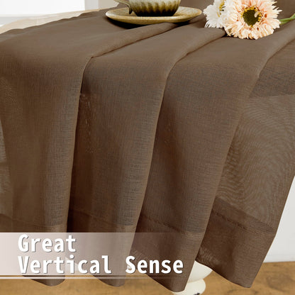 Sheer Door Curtain Closet Linen Textured Curtain Sheers Doorway Light Filtering Voile French Door Rod Pocket Curtains Patio Glass Doors