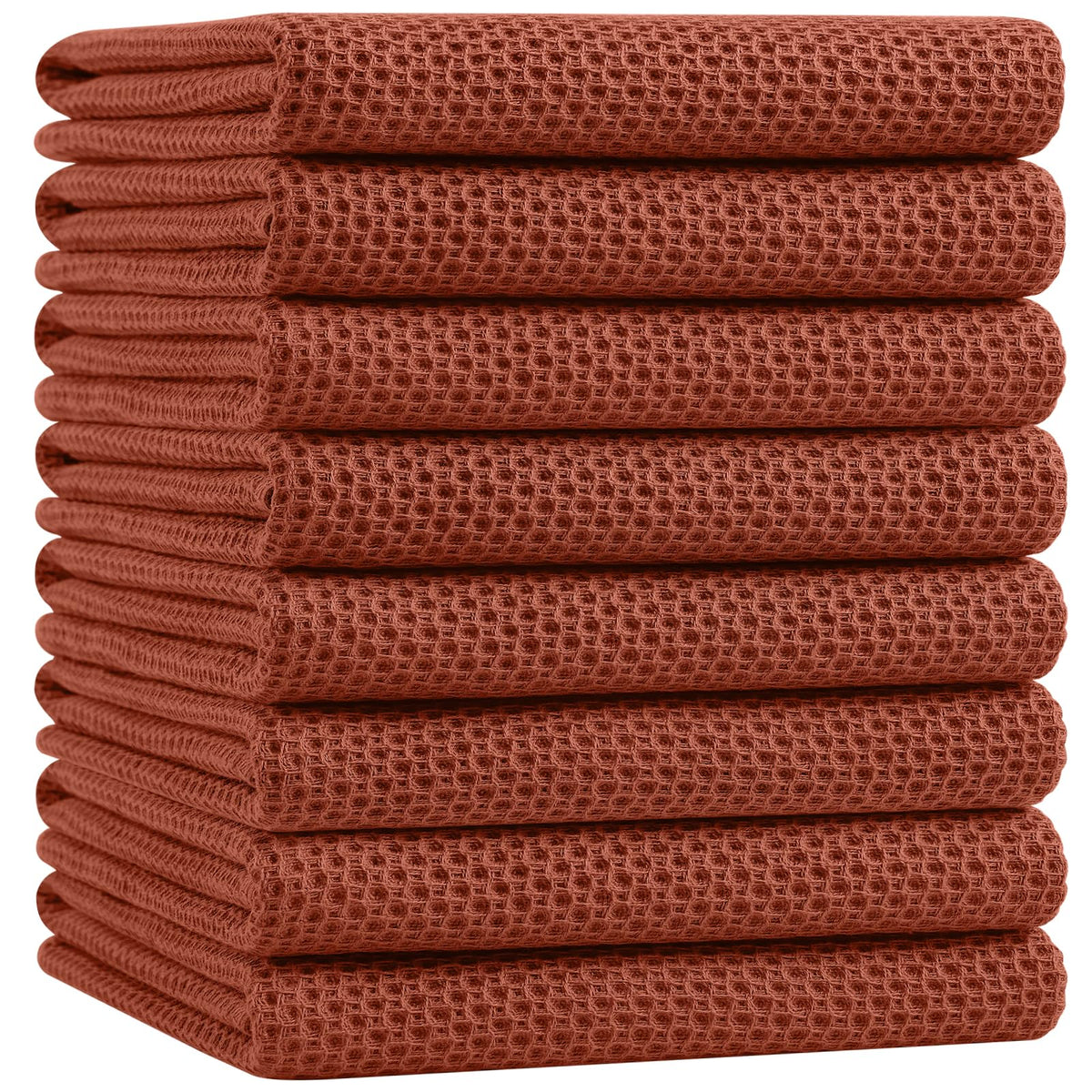 100% Cotton Oversized Waffle Weave Kitchen Towels 8 (8 Count)