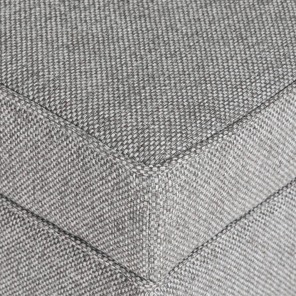 17 Inch Square Linen Storage Ottoman for Living Room & Bedroom