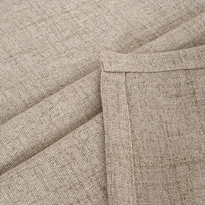 Dark Oatmeal Linen Curtains 63 Inches Long for Living Room Window (2 Count)