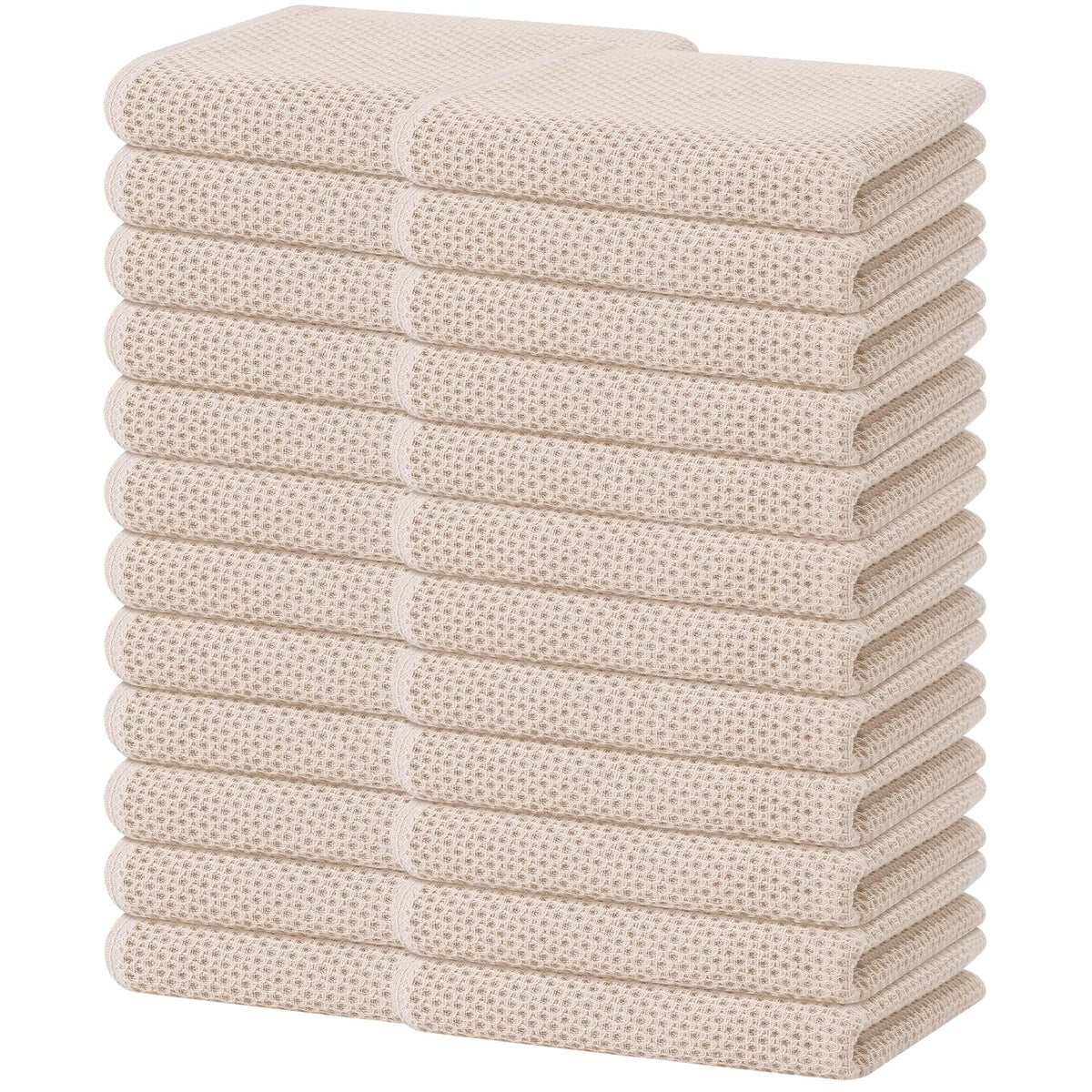 100% Cotton Waffle Weave Kitchen Dish Towels 24 (24 Count)