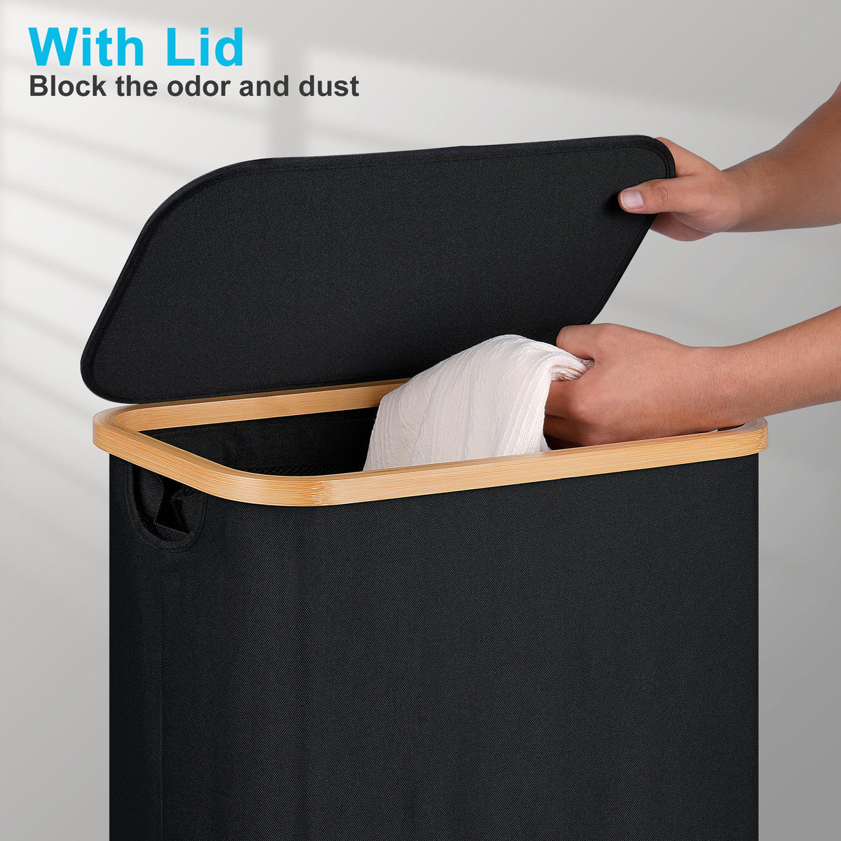 Slim Laundry Basket with Wheels