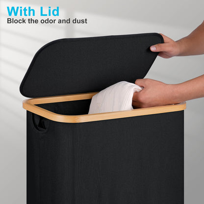 Slim Laundry Basket with Wheels