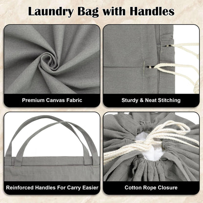 Canvas Laundry Bag 40"W x35"H