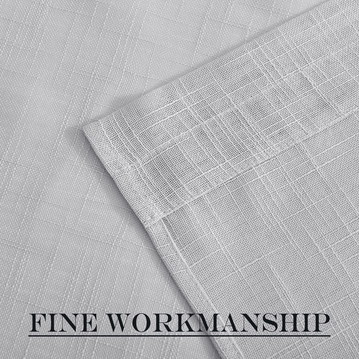 Light Grey Sheer Sidelight Curtain for Side Window Cover