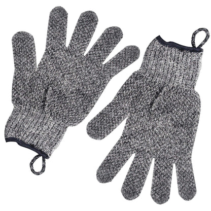 Bamboo Charcoal Exfoliating Gloves for Shower