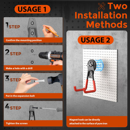 6 Pack Large Magnetic Hooks Heavy Duty (6 Count)