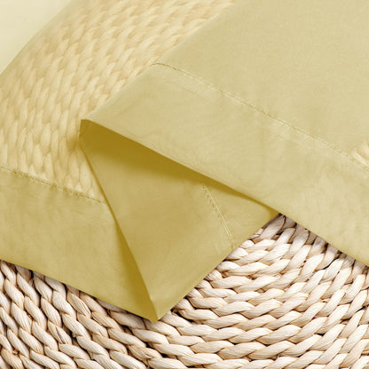 Mustard Yellow Sheer Curtains 45 Inches Long (2 Count)