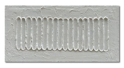 Art 24x48 Inch White Minimalist Abstract Oil Painting Home Wall Decor