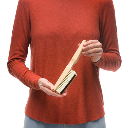 Natural Pig Bristle Cashmere Brush with Oiled Beechwood Handle