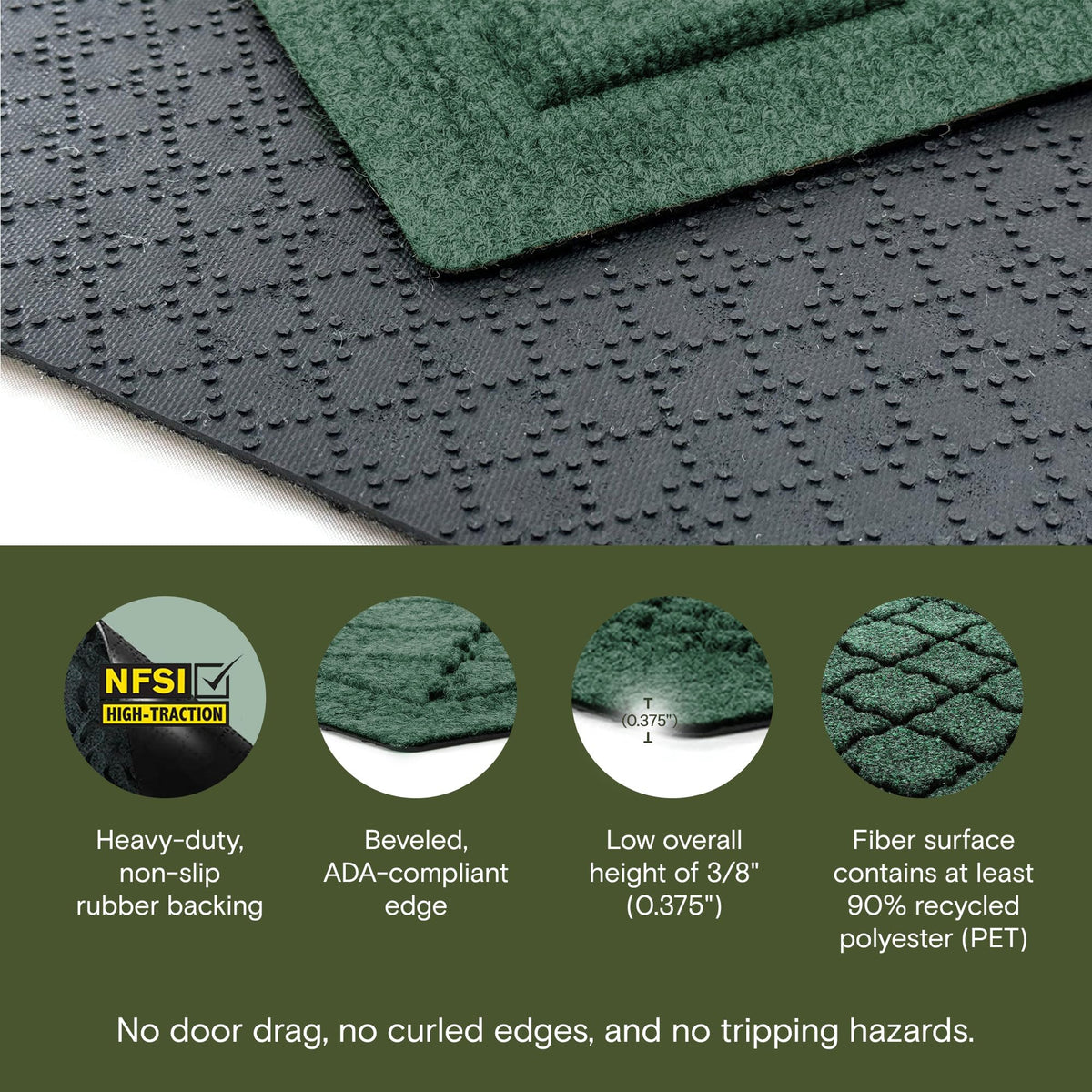 Cordova Front Door Mat Indoor Outdoor Entrance (15 Sq Ft)
