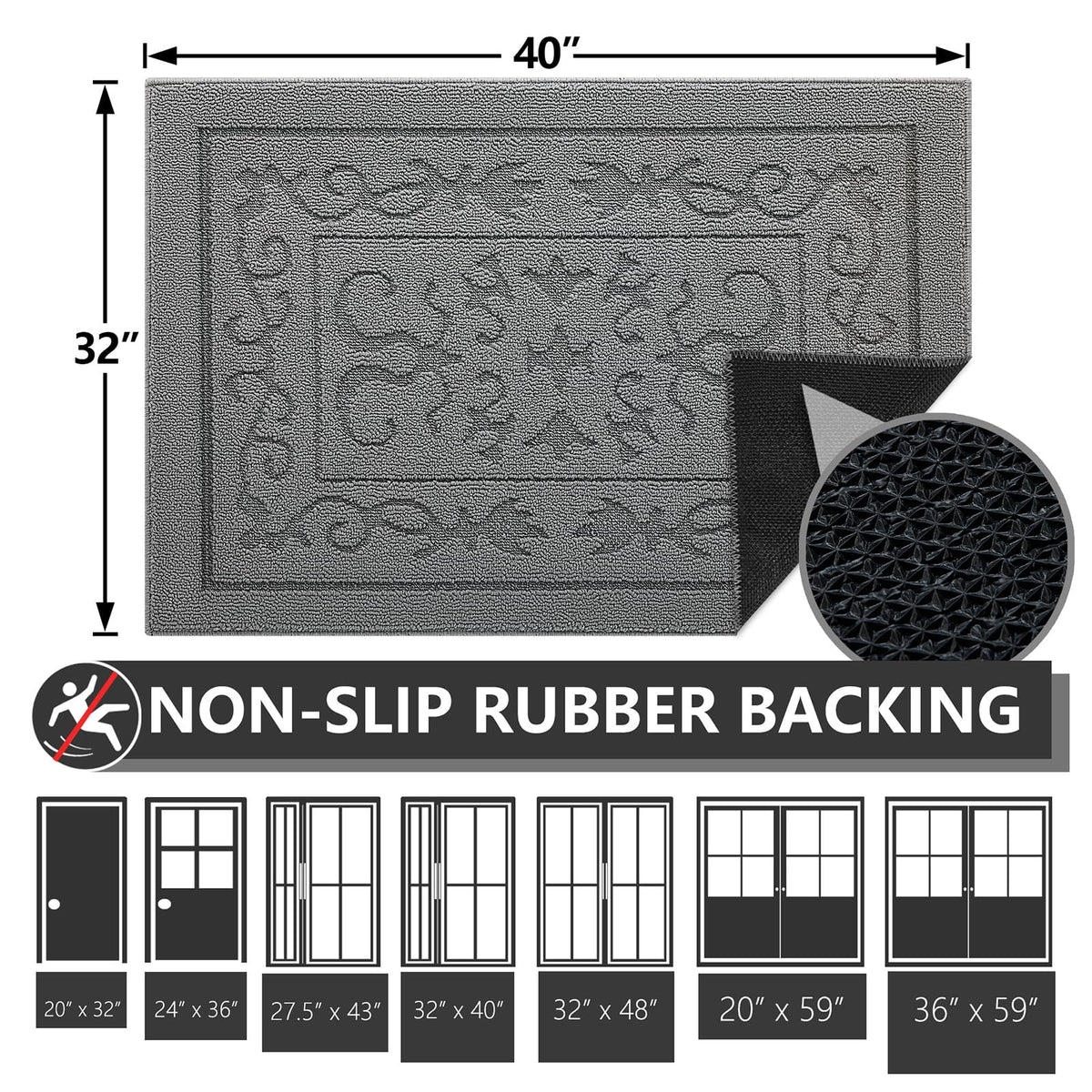 Dirt Trapper Door Mat 32"x40"