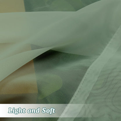 Sage Green Sheer Curtains 72 Inch Length 2 Panels