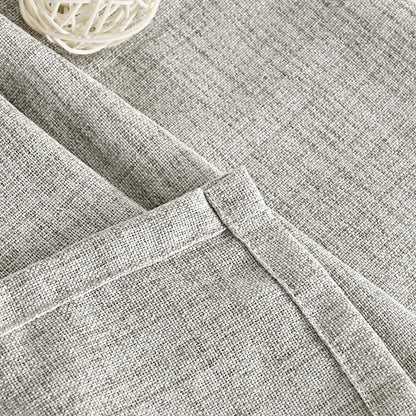 Dark Grey Linen Curtains 45 Inch Length for Short Window (2 Count)