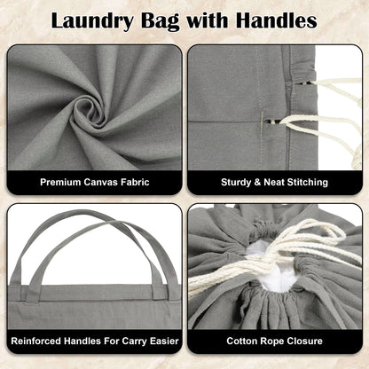 Canvas Laundry Bag 33"Wx 35"H